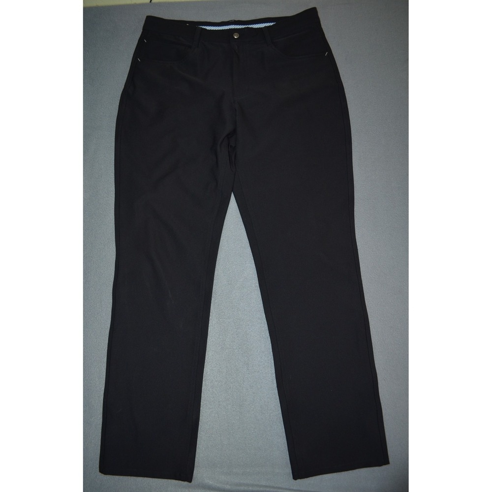 FootJoy Golf Pants Men 35x32 Black Performance Stretch 5-Pocket Athletic Fit